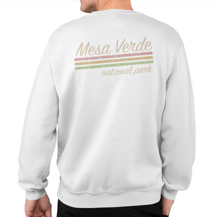 Mesa Verde National Park Retro Vintage Sweatshirt Back Print