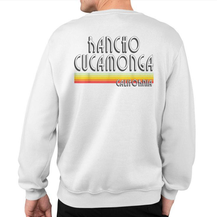 Rancho Cucamonga California T Retro Ca Lines Sweatshirt Back Print
