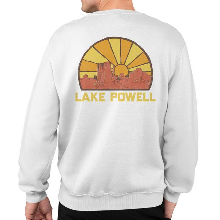 Retro Lake Powell Sun Vintage Graphic Sweatshirt Back Print