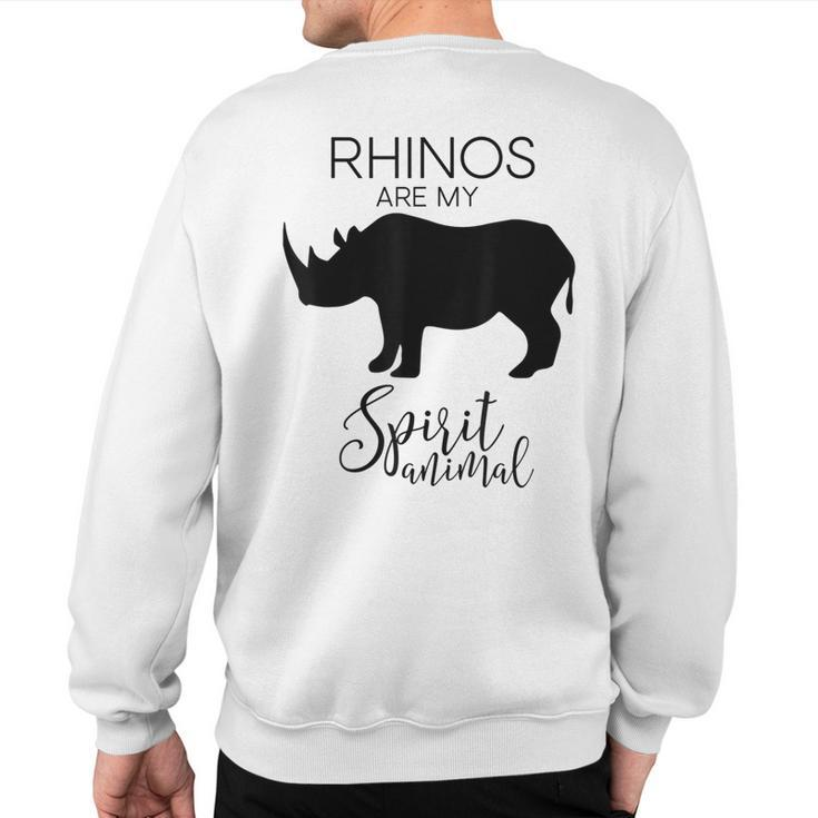 Rhino Rhinoceros Spirit Animal J000470 Sweatshirt Back Print