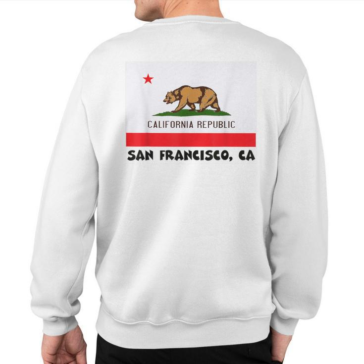 San Francisco California Usa Flag Souvenir Sweatshirt Back Print
