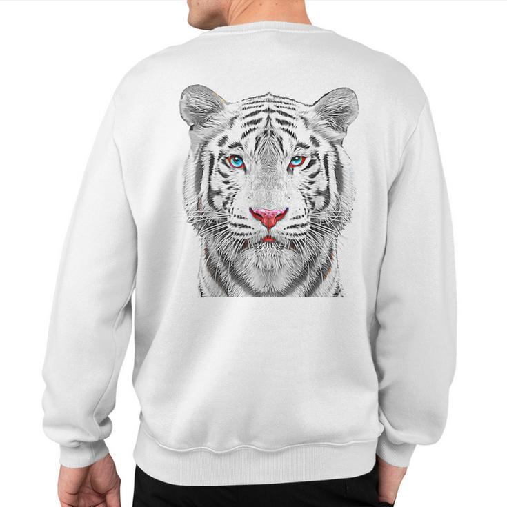 Siberian White Bengal Tiger Sweatshirt Back Print