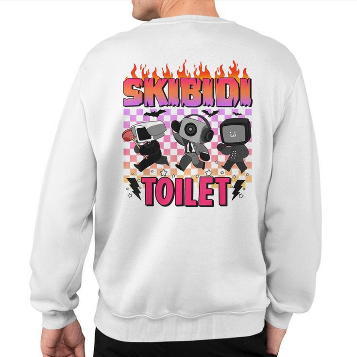 Skibidi Toilet Cameraman Speakerman Tvman Meme Game Sweatshirt Back Print