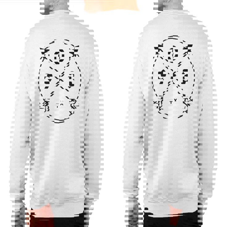 Texas Area Code 903 State Pride Souvenir Arrow Sweatshirt Back Print