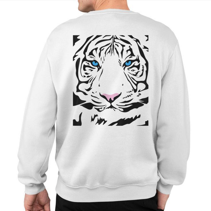 Tiger Tigress Face Fierce And Wild Beautiful Big Cat T Sweatshirt Back Print