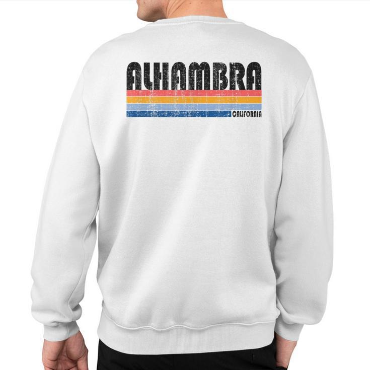 Vintage 70S 80S Style Alhambra California Sweatshirt Back Print