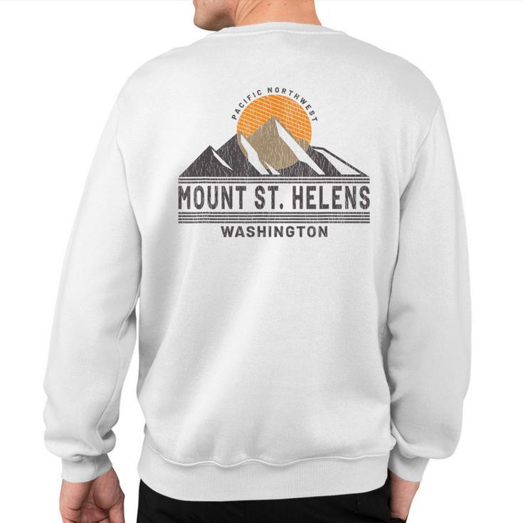 Vintage Mount St Helens Washington Mountain Souvenir Sweatshirt Back Print