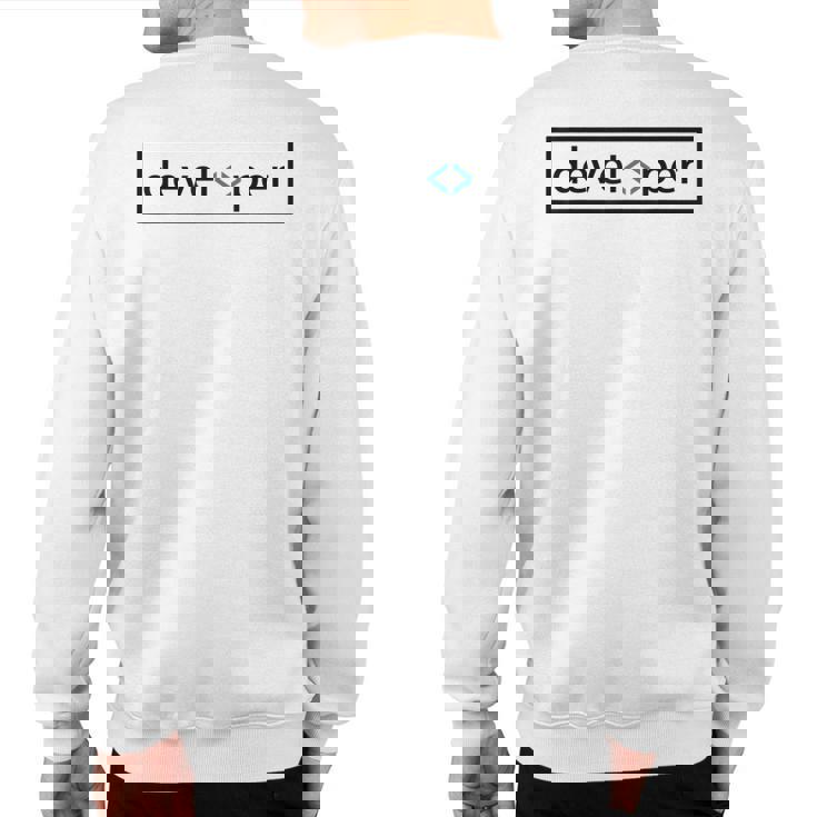 Web Developer Full Stack Programmer Coding Sweatshirt Back Print