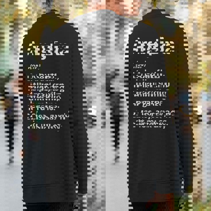 Angelica Definition Personalized Name Christmas Sweatshirt Back Print