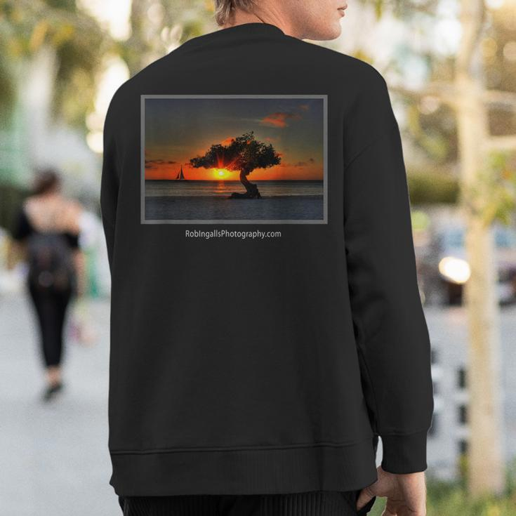 Aruba Divi Tree And Sailboat Sweatshirt Back Print