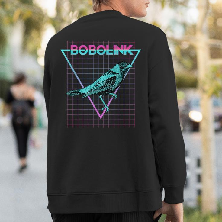 Bobolink Bird Aesthetic Retro Bobolink Sweatshirt Back Print