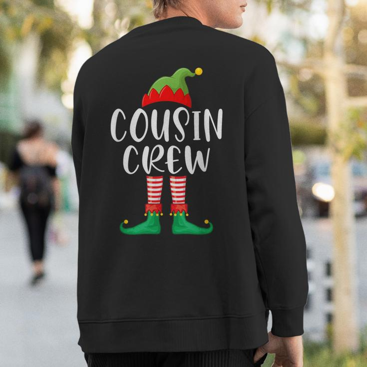 Cousin Crew Cute Xmas Elf Matching Christmas Party Sweatshirt Back Print