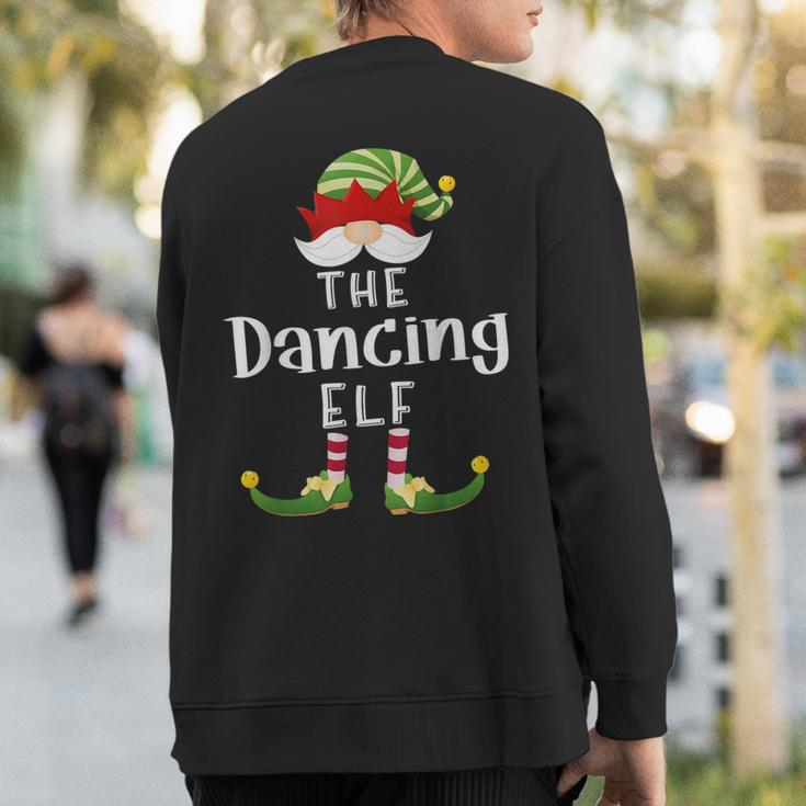 Dancing Elf Group Christmas Pajama Party Sweatshirt Back Print