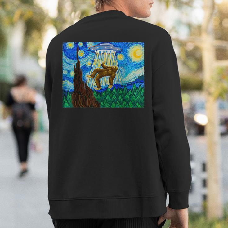Bigfoot Bigfoot Starry Night Sasquatch Bigfoot Sweatshirt Back Print