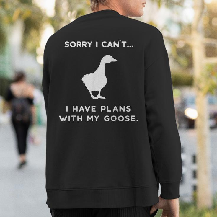 Goose Outfit Geese Poultry Farm Xmas Party Christmas Sweatshirt Back Print