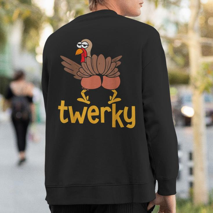 Thanksgiving Turkey Twerky Family Matching Youth Sweatshirt Back Print