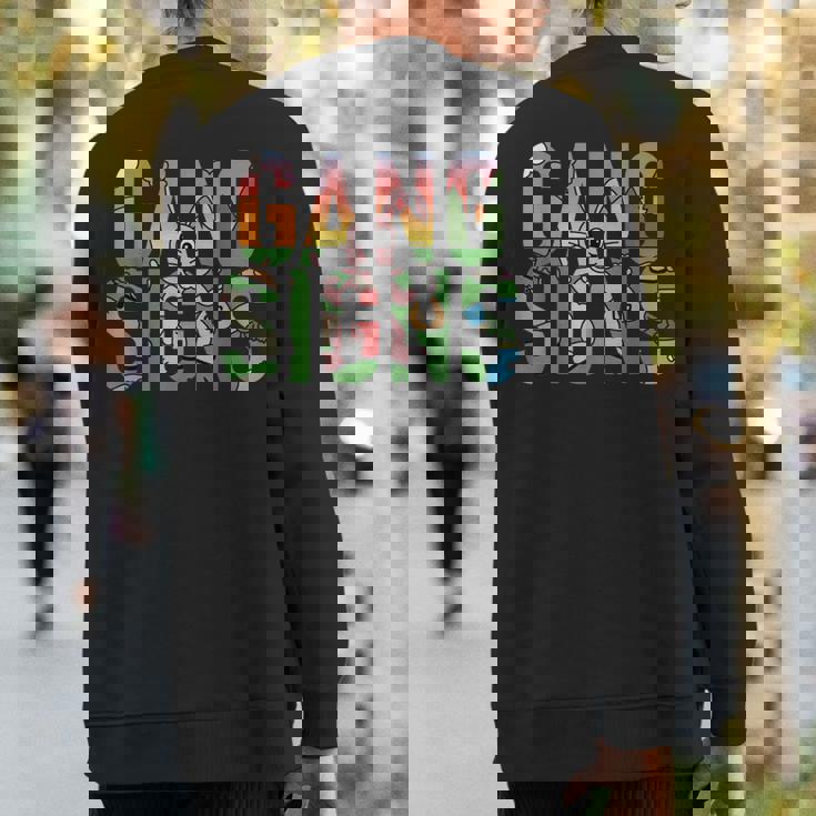 Gang Signs Sweatshirt Back Print Gang Signs Sweatshirt Back Print