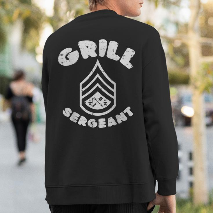 Grill Sergeant Bbq Barbecue Meat Lover Dad Boys Sweatshirt Back Print