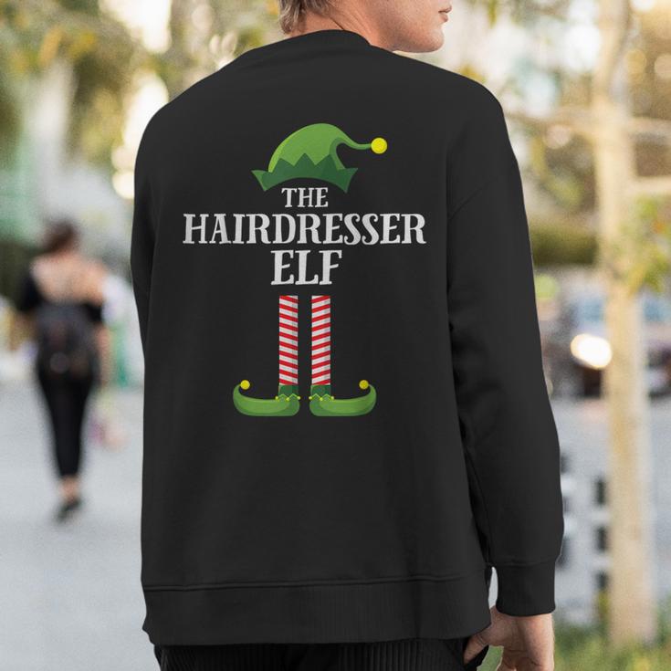 Hairdresser Elf Matching Family Group Christmas Party Sweatshirt Back Print