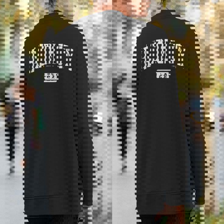 Haltom City Texas Tx Vintage Athletic Sports Sweatshirt Back Print