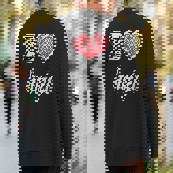 I Heart Angela Sweatshirt Back Print
