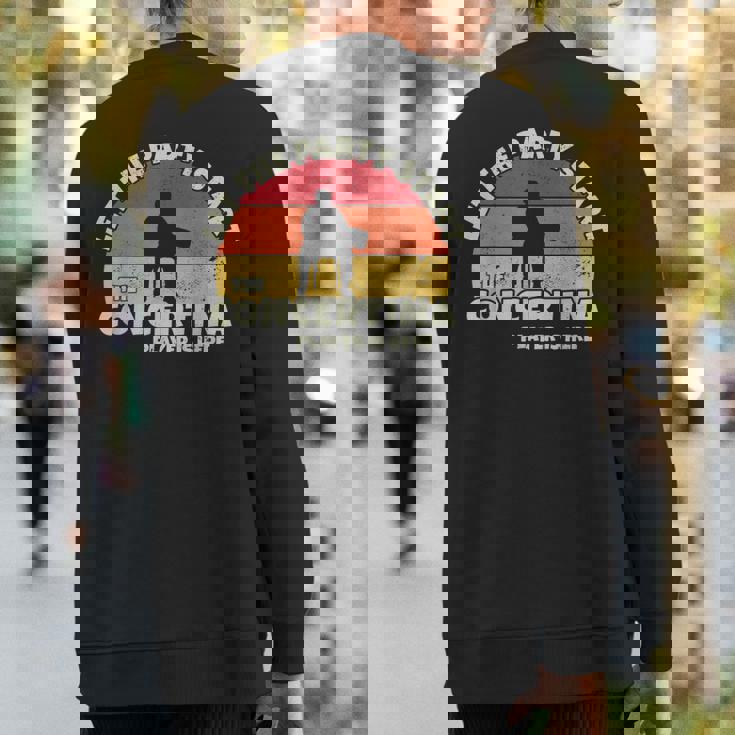 Let The Party Start The Concertina Player Is Here Concertina Sweatshirt Back Print