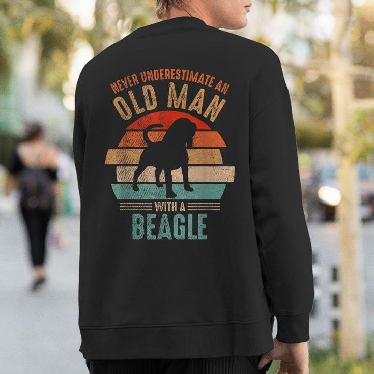 Mb Never Underestimate An Old Man With A Beagle Sweatshirt Back Print