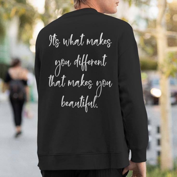 Motivational Quotes And Happy Sayings Different Sweatshirt Back Print