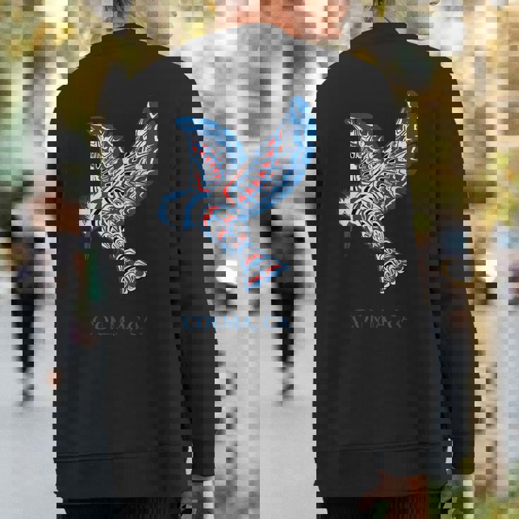 Native American Colma Kingfisher Bird California Sweatshirt Back Print