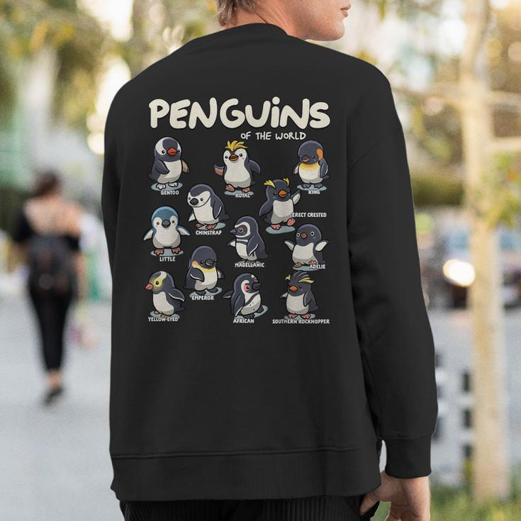 Penguin Penguins Animals Of The World Penguin Lovers Sweatshirt Back Print