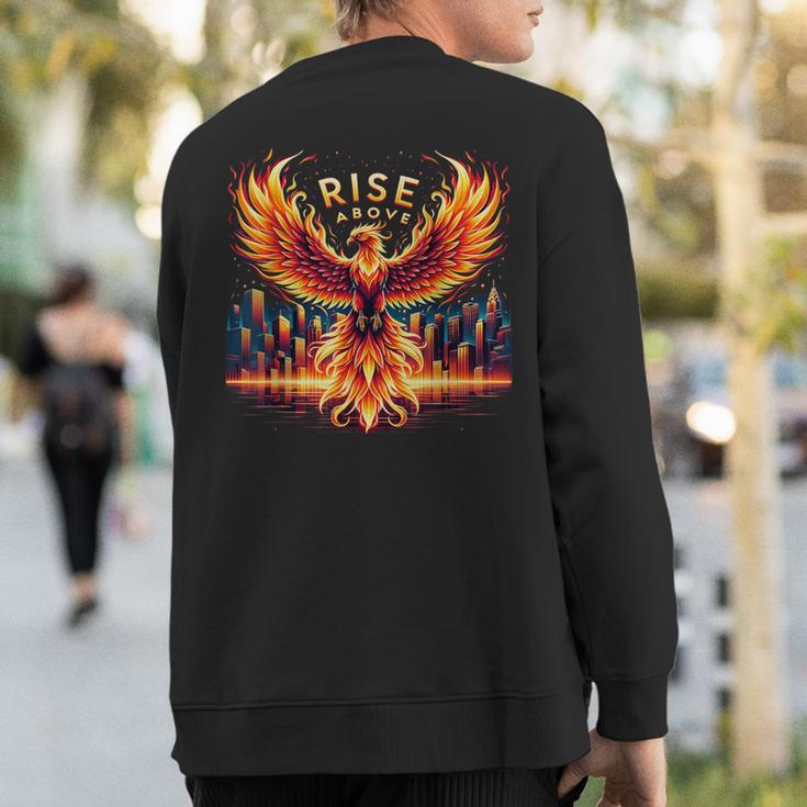 Phoenix Fire Mythical Bird Inspirational Motivational Sweatshirt Back Print