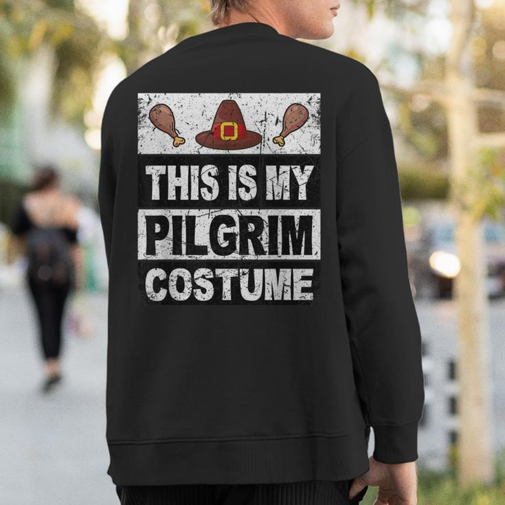 Retro Thanksgiving Pilgrim Costume Turkey Day Boys Sweatshirt Back Print