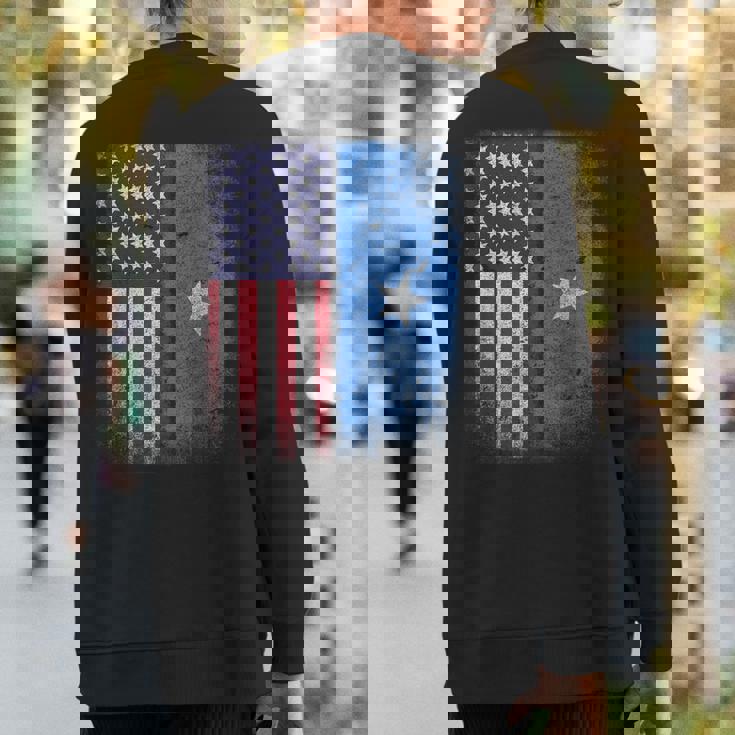 Somali American Flag Somalia Usa Somalian America Sweatshirt Back Print