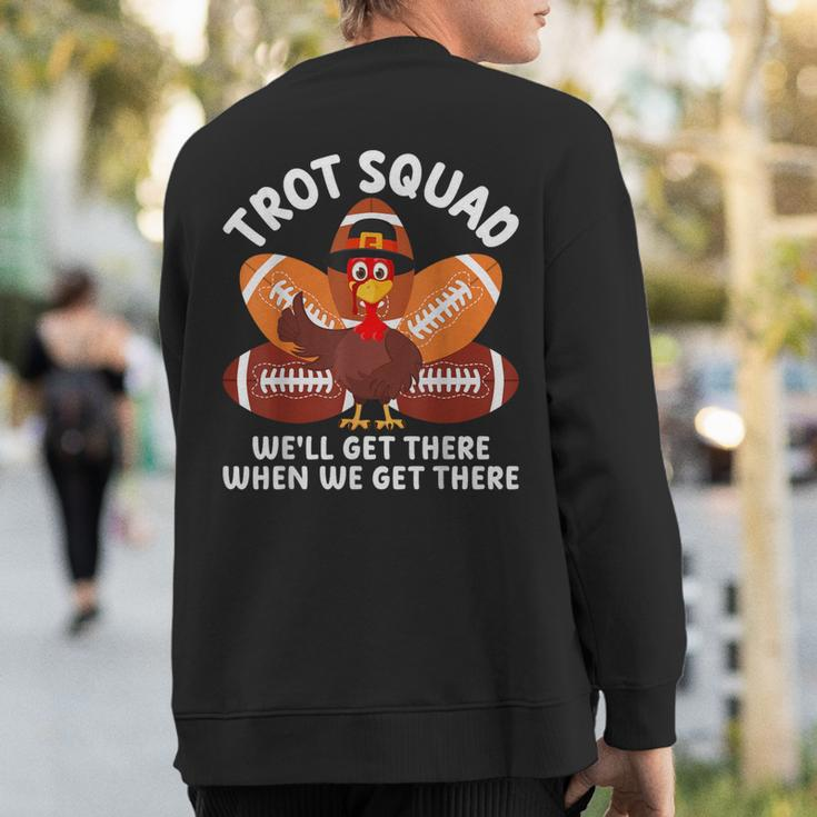 Turkey Trot Squad Thanksgiving Running Costume Boy Men Sweatshirt Back Print