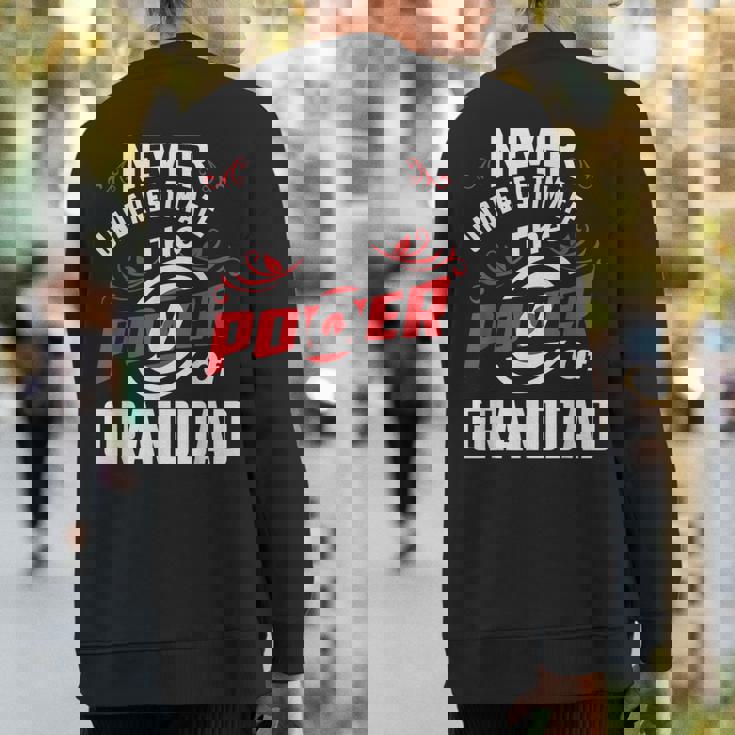 Never Underestimate The Power Of GranddadSweatshirt Back Print