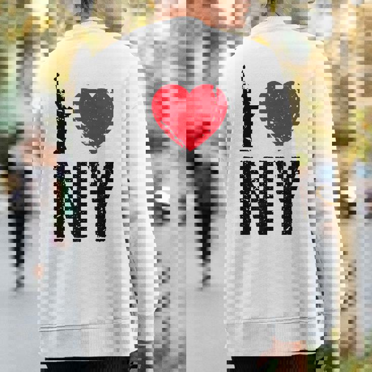 I Heart Love Ny New York City Nyc Sweatshirt Back Print