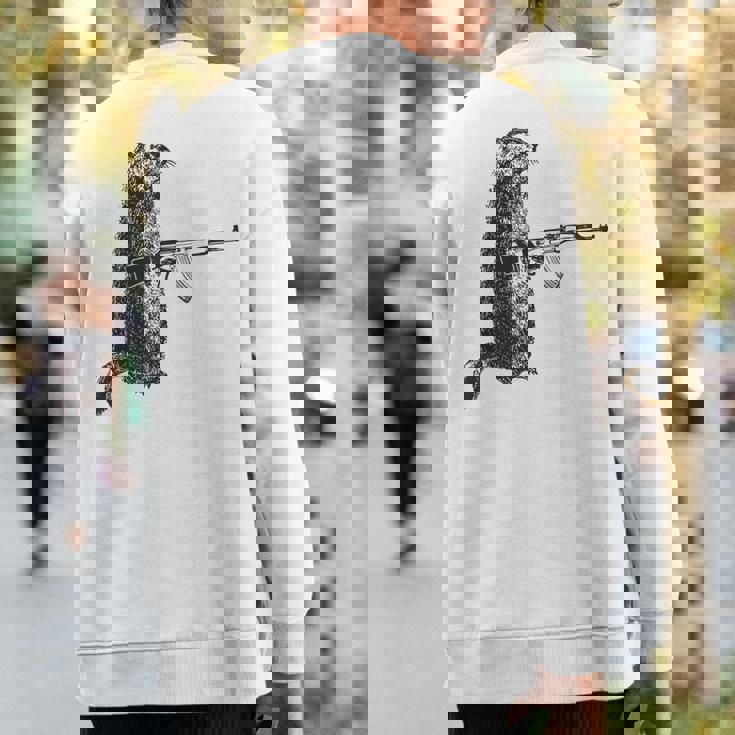 Hunting Woodchuck Ak-47 Gun Groundhog Sweatshirt Back Print Hunting Woodchuck Ak-47 Gun Groundhog Sweatshirt Back Print