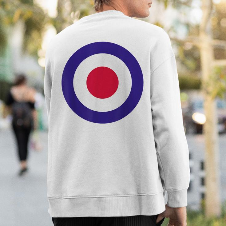 Mod Target Retro Mods Arrow Targets Fashion Sweatshirt Back Print