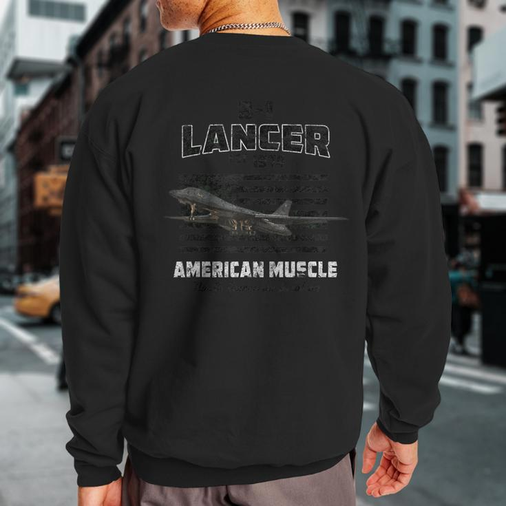 B-1 Lancer Bomber Airplane American Muscle Sweatshirt Back Print