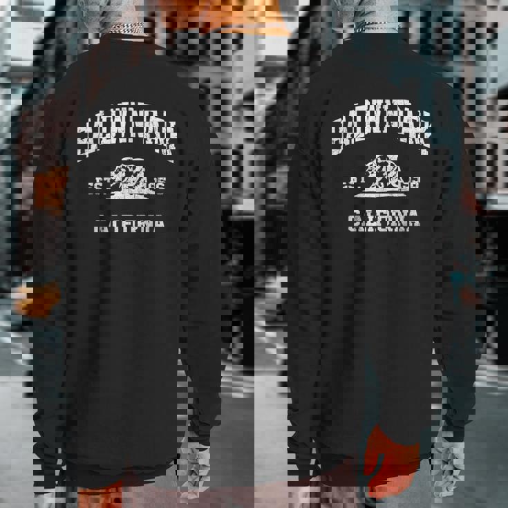 Baldwin Park California Ca Vintage State Athletic Style Sweatshirt Back Print