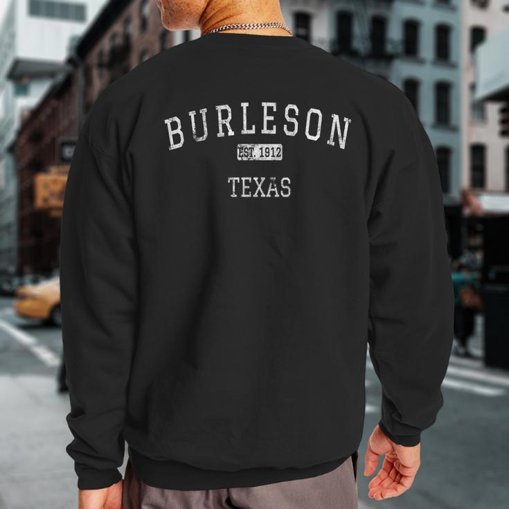 Burleson Texas Tx Vintage Sweatshirt Back Print