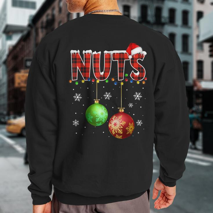 Chestnuts Matching Couples Christmas Lights Nuts Sweatshirt Back Print