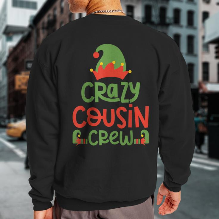 Crazy Cousin Crew Elf Christmas Party Family Matching Pajama Sweatshirt Back Print