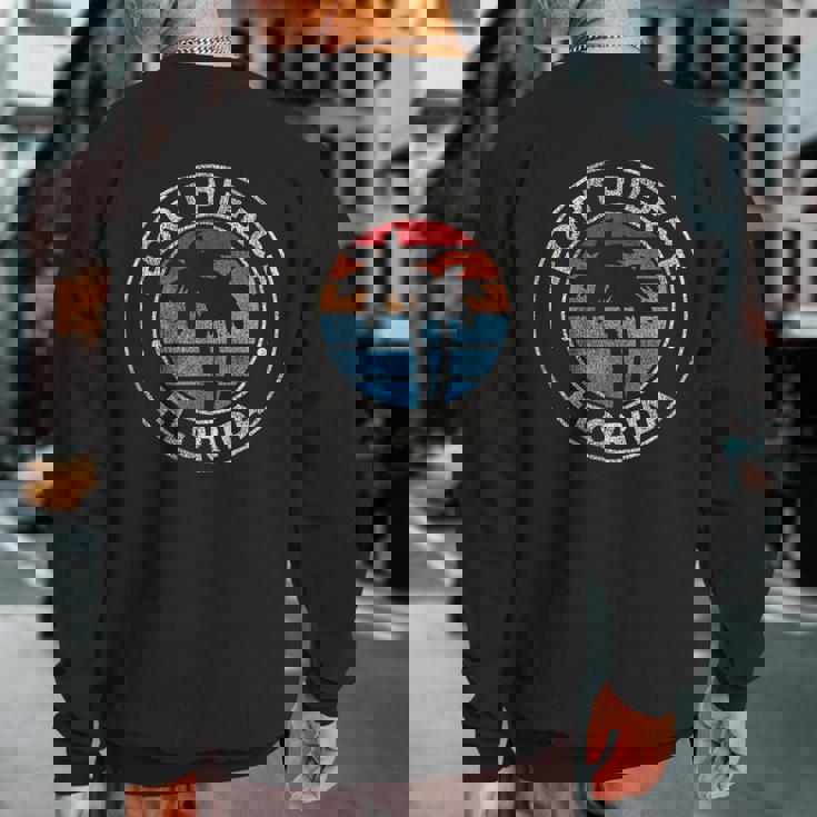 Fort Pierce Florida Fl Vintage Graphic Retro 70S Sweatshirt Back Print