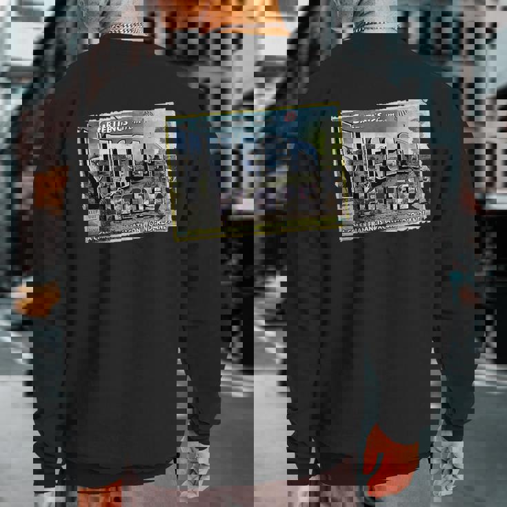 Greetings From Yucca Flats Sweatshirt Back Print Greetings From Yucca Flats Sweatshirt Back Print