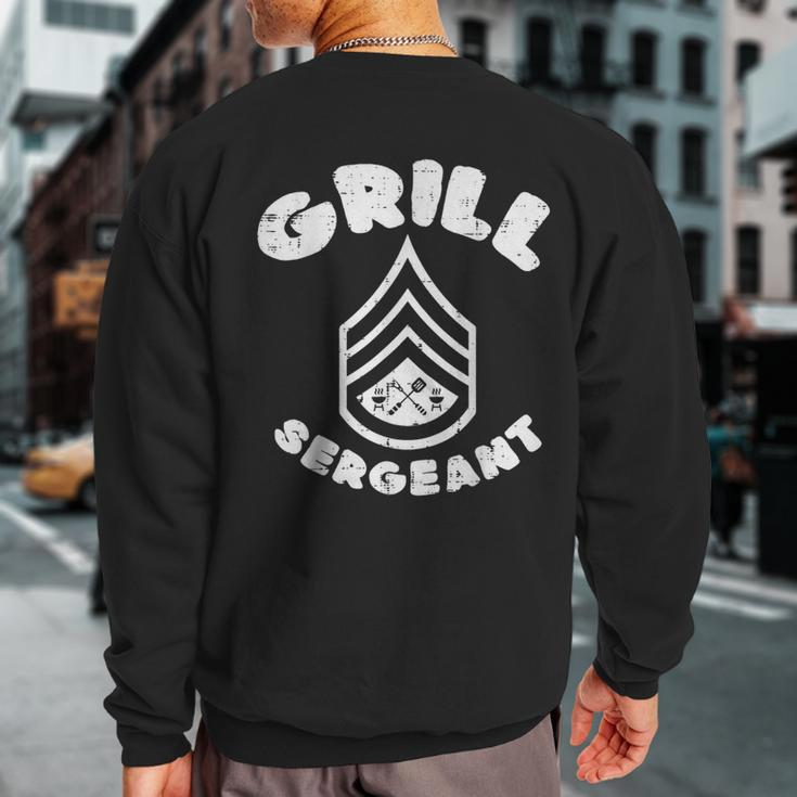 Grill Sergeant Bbq Barbecue Meat Lover Dad Boys Sweatshirt Back Print