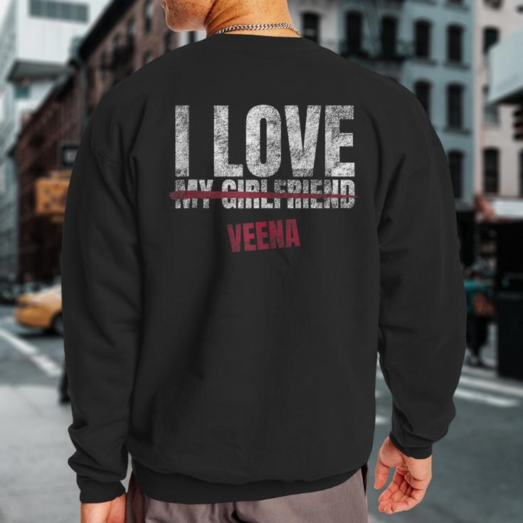 I Love Veena Musical Instrument Music Musical Sweatshirt Back Print
