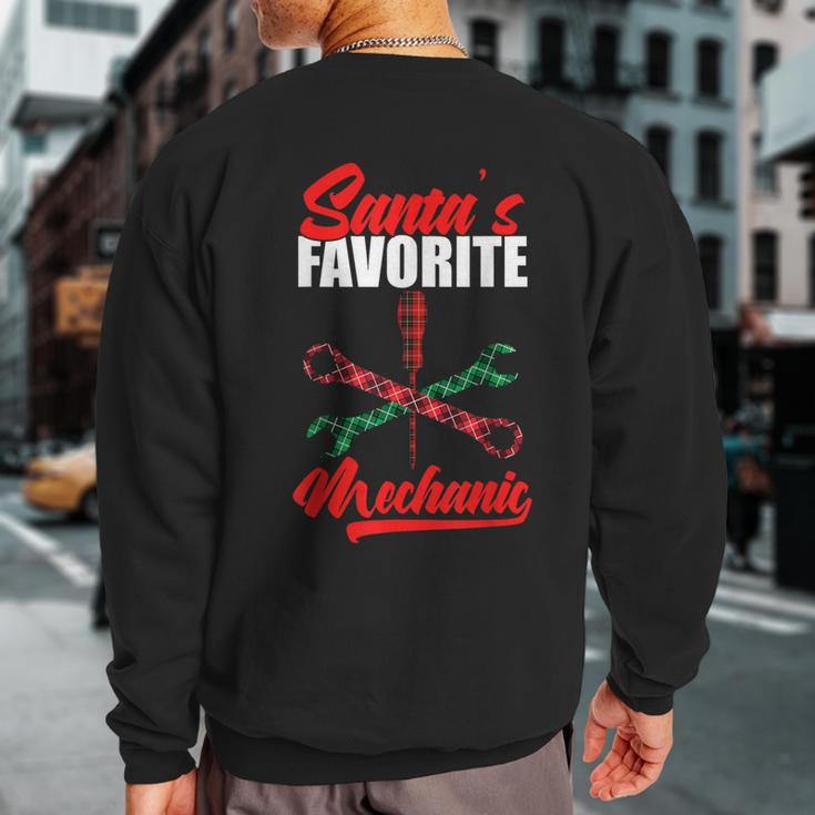 Mechanic Santa Christmas Engineer Fix Sweatshirt Back Print