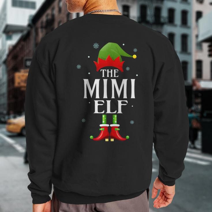 Mimi Elf Xmas Matching Family Group Christmas Party Pajama Sweatshirt Back Print
