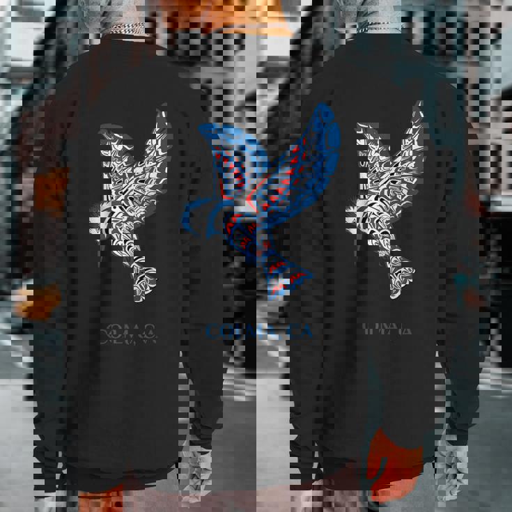 Native American Colma Kingfisher Bird California Sweatshirt Back Print